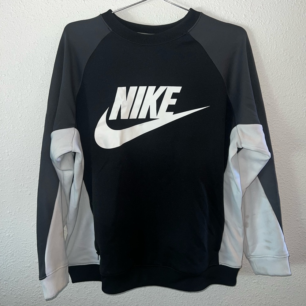 Black Nike color block sweater